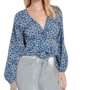 Express Twist Front Peplum Top